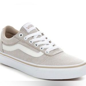 WOMEN'S VANS WARD SKATE SHOES taupe 8.5 $40
